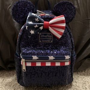 NWT Disney Parks American Flag Loungefly